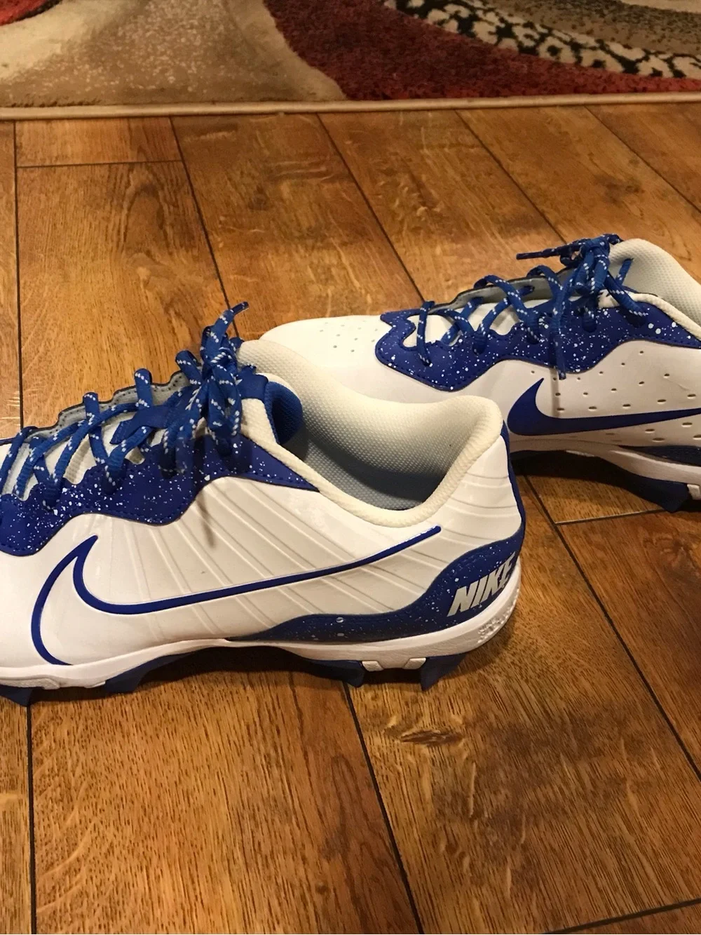 New Nike White and Royal Blue Cleats